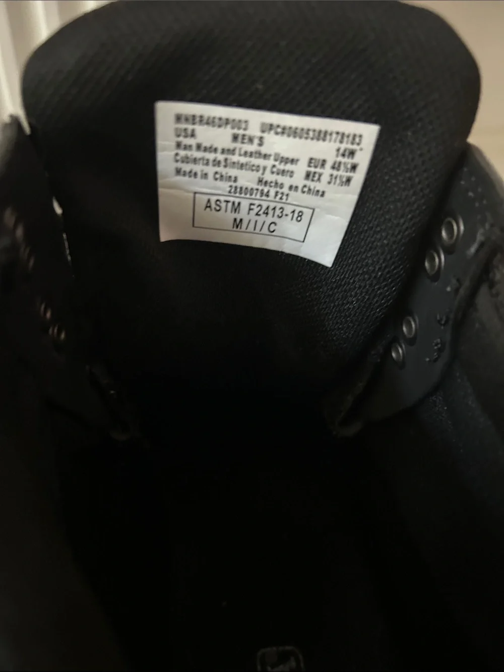 Brahma Black Men's Lace-Up Steel Toe Work Boots Size 14